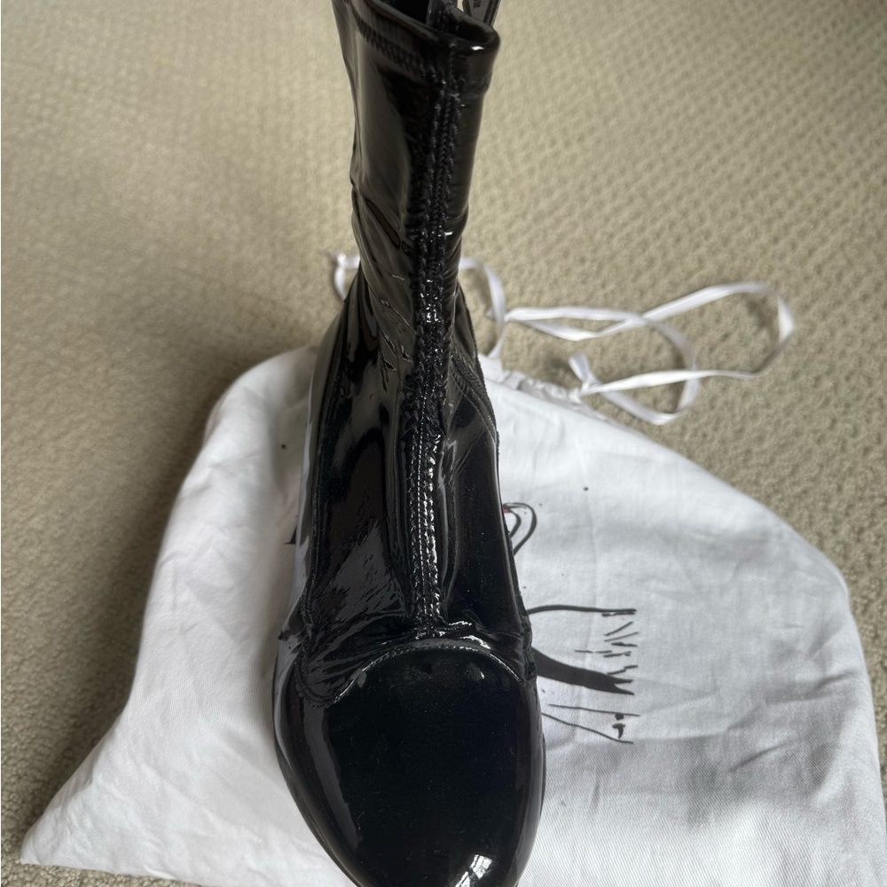 Dior Black Patent Ankle Boots